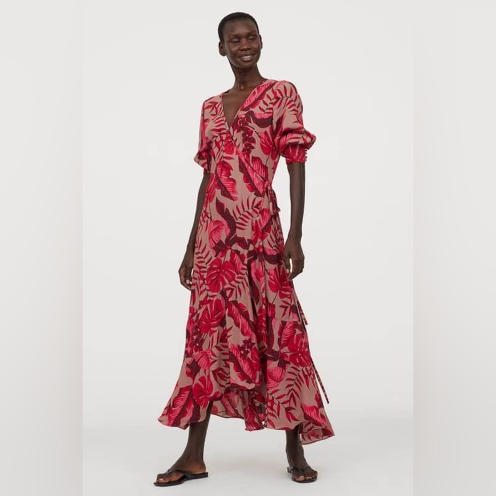 Johanna Ortiz × H&M Creped Wrap-Front Dress